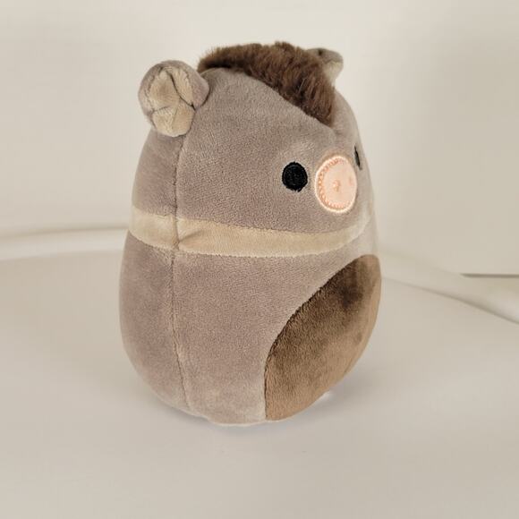 Squishmallows Ronnie Cow Plush 5" Brown Fuzzy Hair Kellytoy Jazwares With Tag - Picture 4 of 11